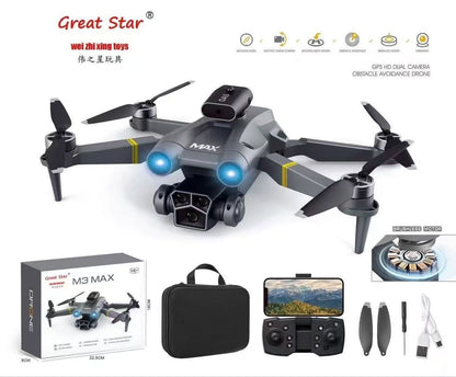M3 Max DRONE with 3 Camera Intelligent Flight  Brushless Motor